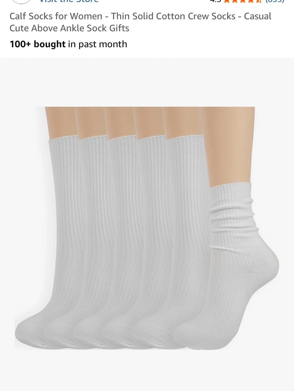Women's Classic Crew Socks - White, Black & Green